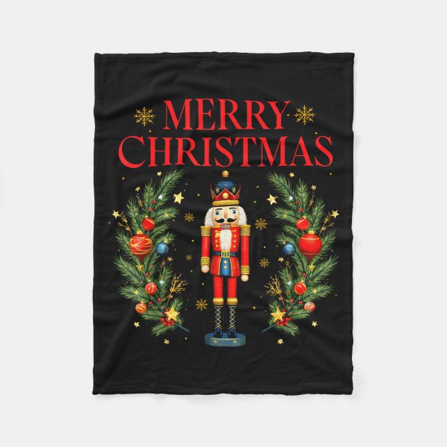 Couverture Polaire Merry Christmas Nutcracker Ballet Festive Xmas Men (Devant)
