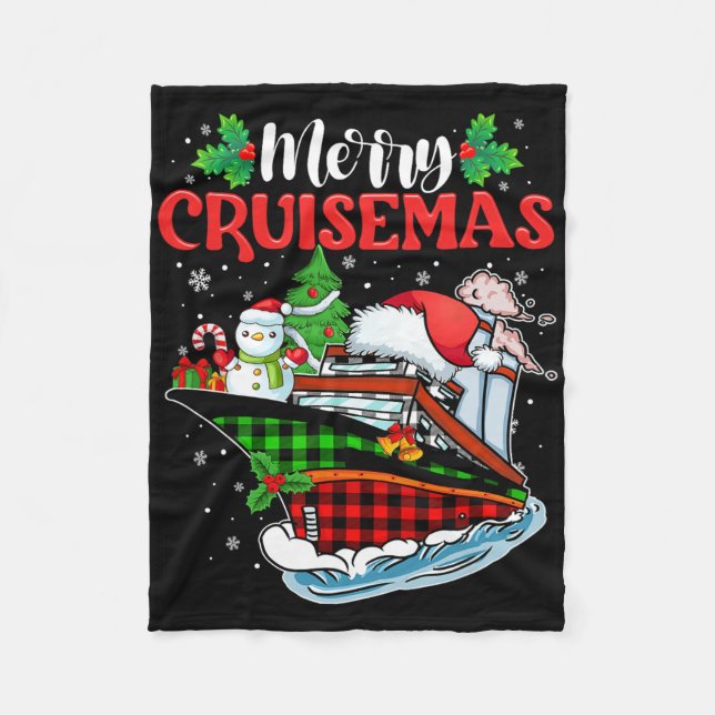 Couverture Polaire Merry Cruisemas Family Cruise Christmas Fun 1  (Devant)