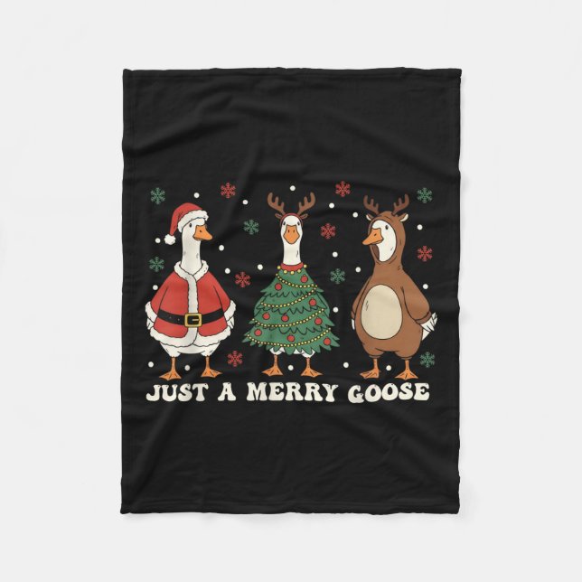 Couverture Polaire Merry Goosemas Santa Christmas Matching Family Chr (Devant)