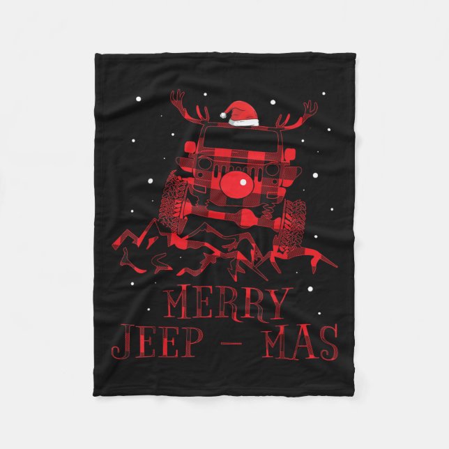 Couverture Polaire Merry Jeepmas Ugly Christmas Sweater Xmas Gift For (Devant)