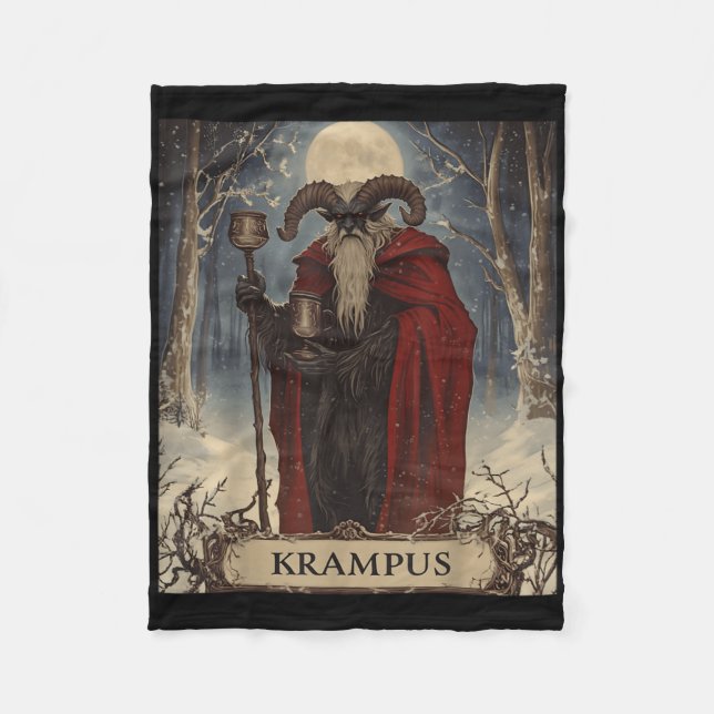 Couverture Polaire Merry Krampus Pajama Funny Christmas Horror Ugly S (Devant)