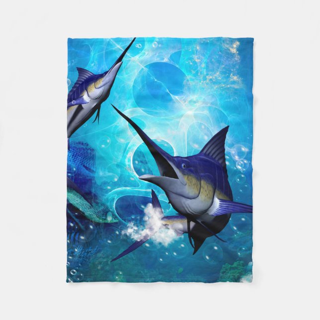 Couverture Polaire Merveilleux marlin avec bulles (Devant)