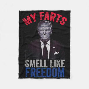 Couverture Polaire Mes pets sentent comme le 14 juillet drôle Trump p