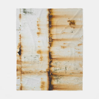 Couverture Polaire Métal blanc rouillé : surface texturée