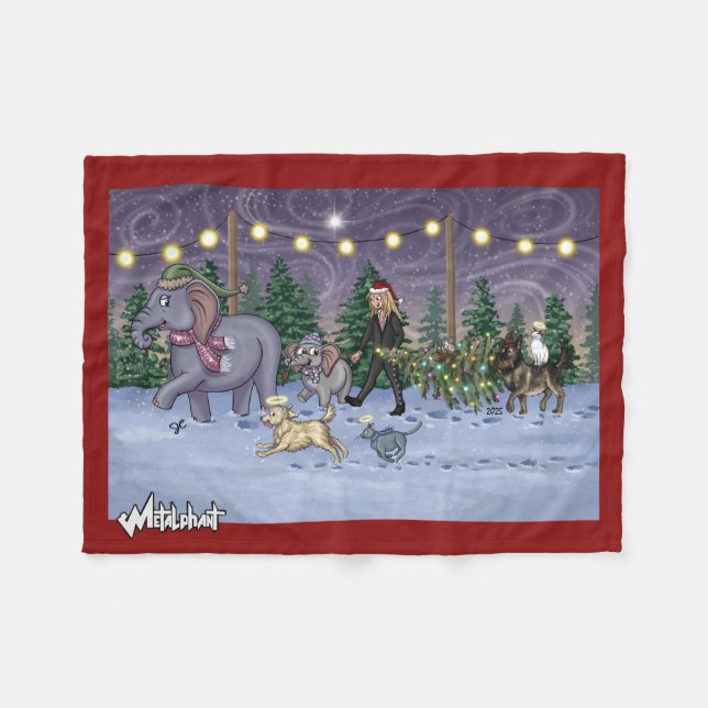 Couverture Polaire Metalphant Family Tree Fleece Blanket (Devant (Horizontal))