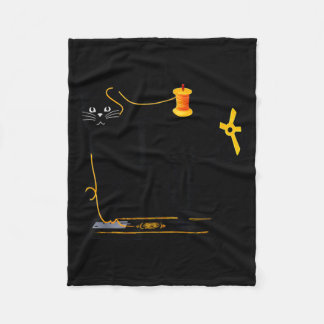 Couverture Polaire Mewing Machine Funny Quilting Craft Lover Quilter