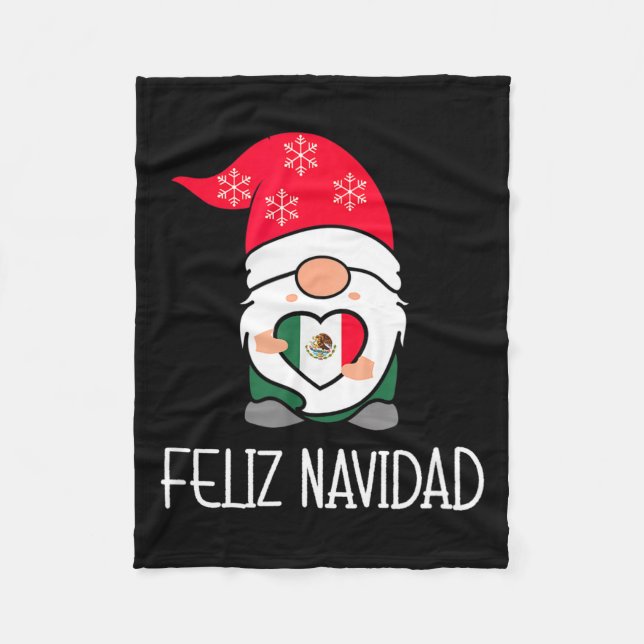 Couverture Polaire Mexican Christmas Gnome Feliz Navidad Mexico  (Devant)