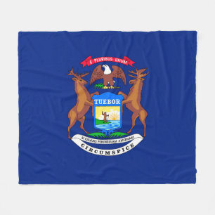 Couverture Polaire Michigan State Flag Design