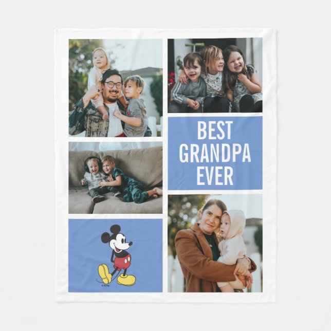 Couverture Polaire Mickey classique | Meilleur grand-père (Devant)