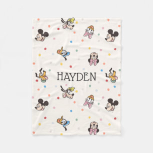 Couverture Polaire Mickey et amis Smiling Visages Motif