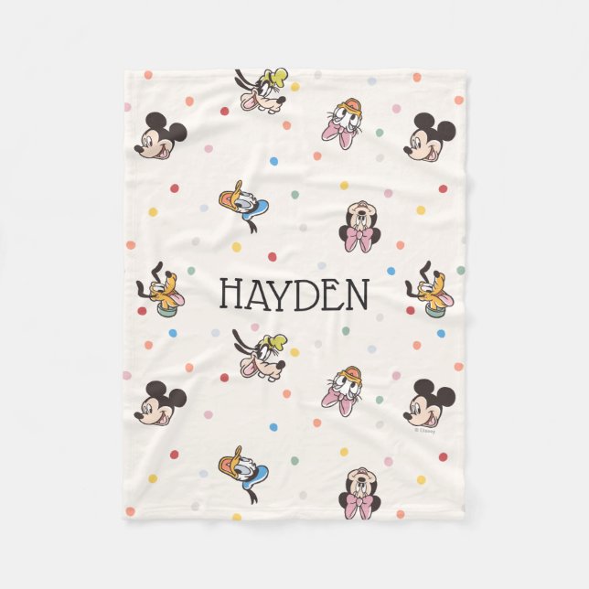 Couverture Polaire Mickey et amis Smiling Visages Motif (Devant)
