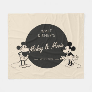 Couverture Polaire Mickey et Minnie vintages