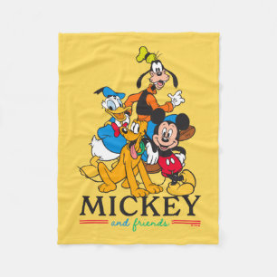 Couverture Polaire Mickey & Friends Équipe Vintage Graphique