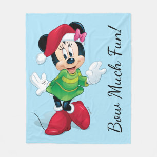 Couverture Polaire Mickey & Friends   Minnie Vêtue Pour Noël