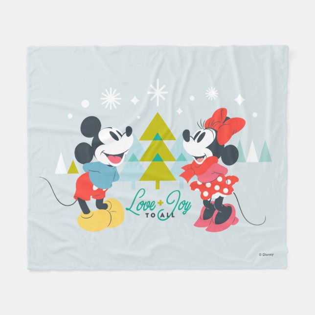 Couverture Polaire Mickey | Love & Joy To All (Devant (Horizontal))