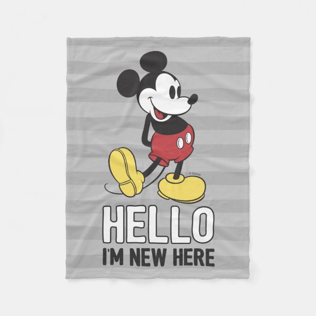 Couverture Polaire Mickey Mouse | Bonjour, je suis nouveau ici (Devant)