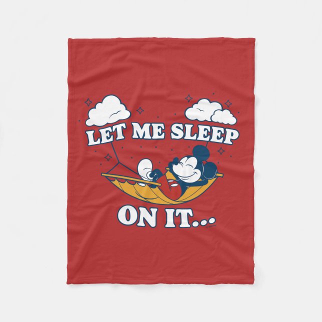 Couverture Polaire Mickey Mouse Hammock "Let Me Sleep On It…" (Devant)
