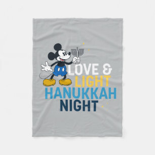 Couverture Polaire Mickey Mouse Love & Light Hanoukka Night