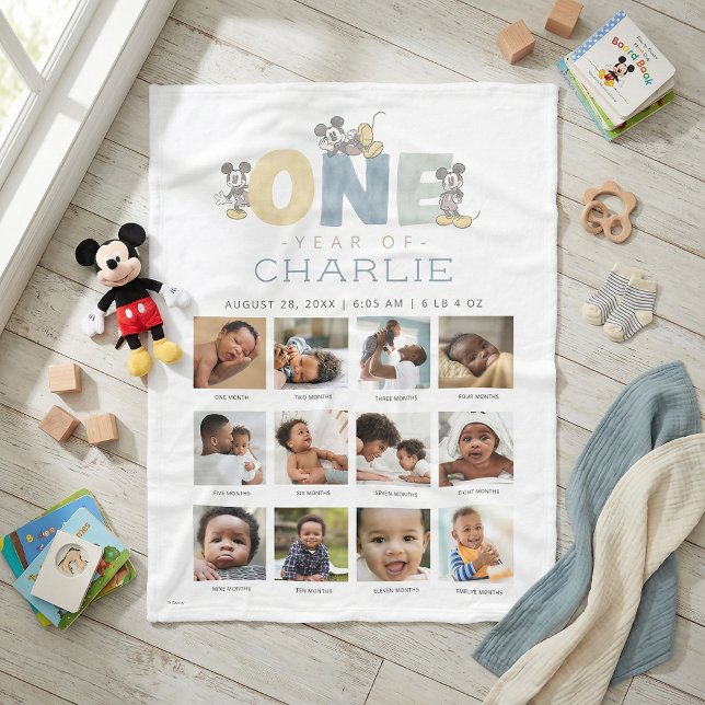 Couverture Polaire Mickey Mouse | One Year of - 12 Months (Créateur téléchargé)