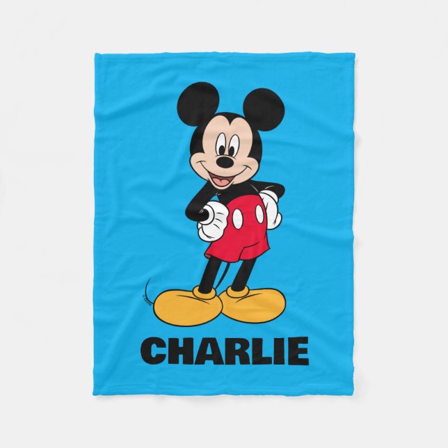 Couverture Polaire Mickey Mouse Smiling Pose (Devant)