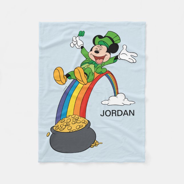 Couverture Polaire Mickey Mouse | St. Patrick's Day - Pot of Gold (Devant)
