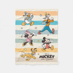 Couverture Polaire Mickey & ses amis Retro Stars and Stripes Graphiqu
