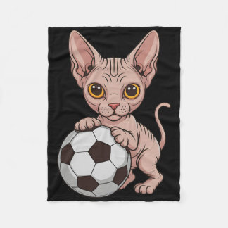 Couverture Polaire Mignon Sphynx de football Juste Fille Qui Aime les