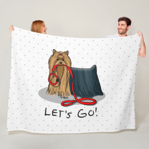 Couverture Polaire Mignonne Chien - Allons-y ! Yorkshire Terrier (Yor