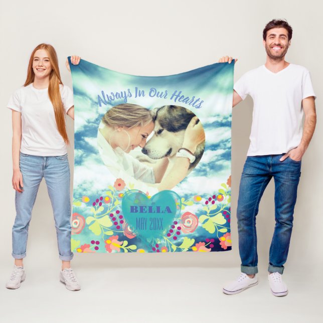 Couverture Polaire Mignonne fête personnalisée vie mémorial T-Shirt (En situation)
