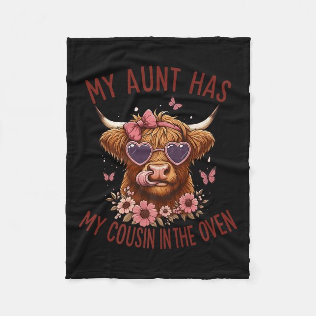 Couverture Polaire Mignonne Ma Tante A Mon Cousin Dans Le Feu Enceint (Devant)