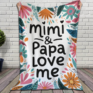 Couverture Polaire Mimi et Papa m'aiment