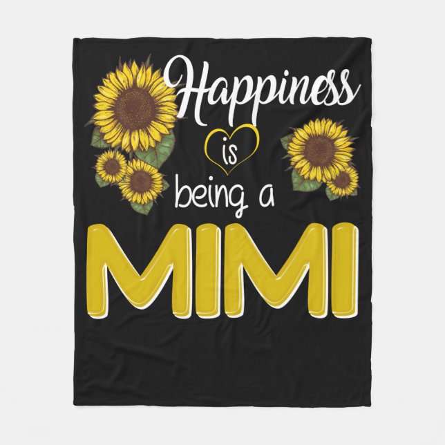 Couverture Polaire Mimi Venin | Happiness Is Being A MiMi Sunflower (Devant)