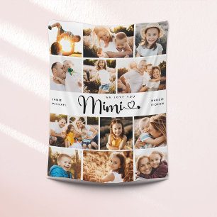 Couverture Polaire Mimi We love you Hearts Modern Photo Collage