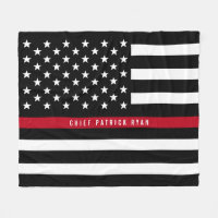 Mince Red Line Firefighter Indicateur Monogramme M