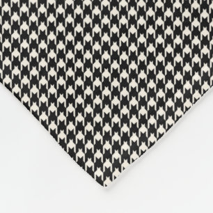Couverture Polaire Mini motif de pied-de-poule noir et blanc