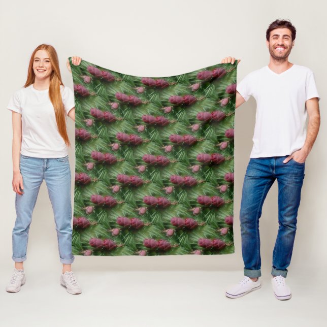 Couverture Polaire Miniature Pine Cones Motif naturel (En situation)