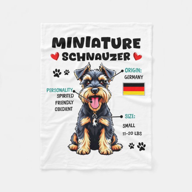Couverture Polaire Miniature Schnauzer Owner Funny Mini Schnauzer Lov (Devant)