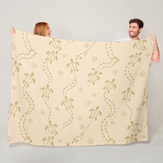 Couverture Polaire Minimal Turtle Trail Pattern