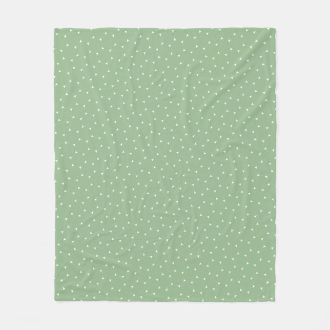 Couverture Polaire Minimalist Dusty Sage Tiny Triangles  (Devant)