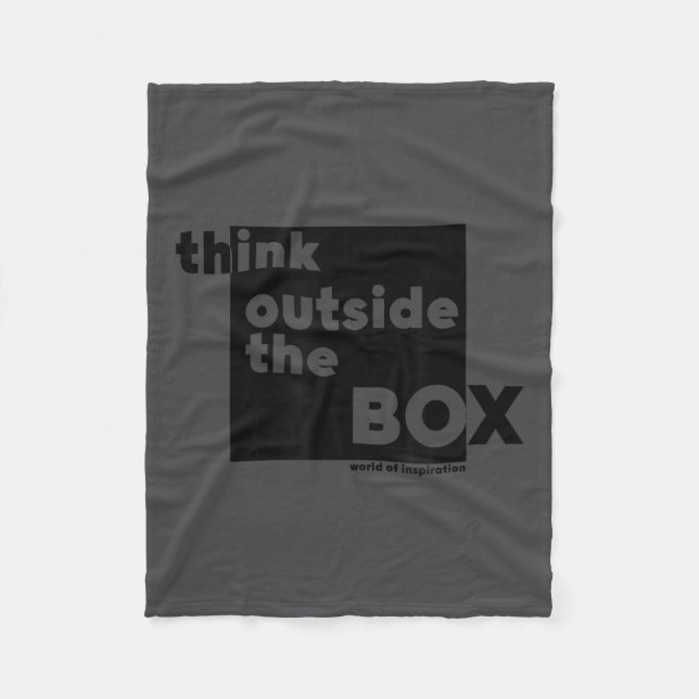 Couverture Polaire Minimalist Think Outside The Box  (Devant)
