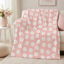Minimaliste Années Soixante-Dix Rose Pâle Fleur de