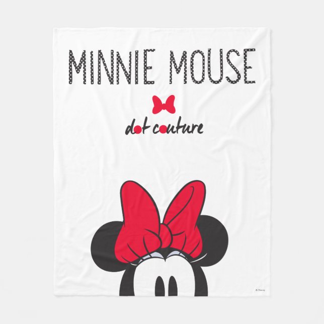 Couverture Polaire Minnie branchée | Couture de point (Devant)