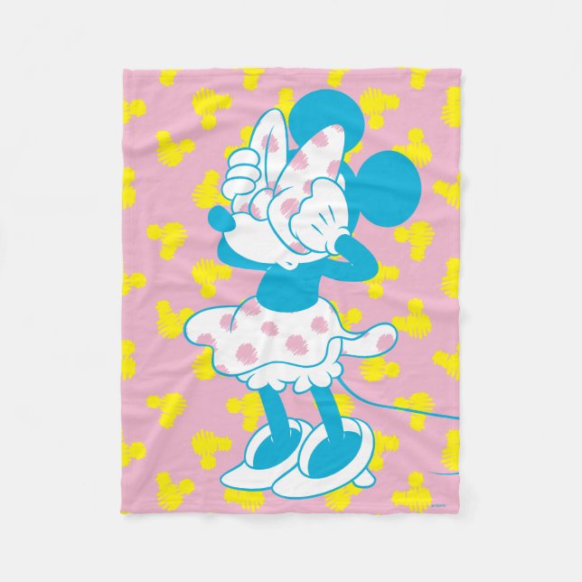 Couverture Polaire Minnie branchée | Visualiser Un Boo (Devant)