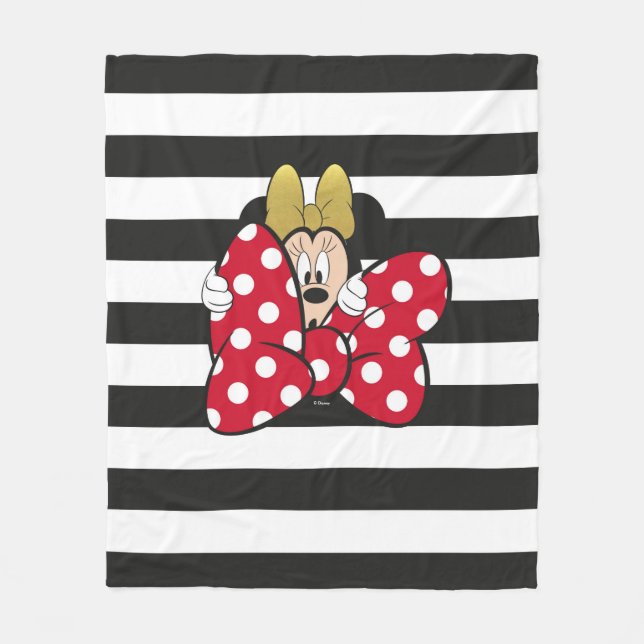 Couverture Polaire Minnie | Cravate de fond (Devant)