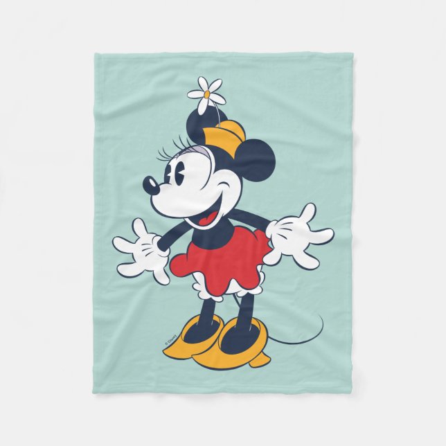 Couverture Polaire Minnie | Pose Casquette Fun Flower (Devant)