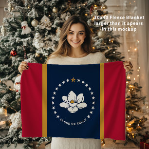 Couverture Polaire Mississippi État Nouveau drapeau États-Unis États-