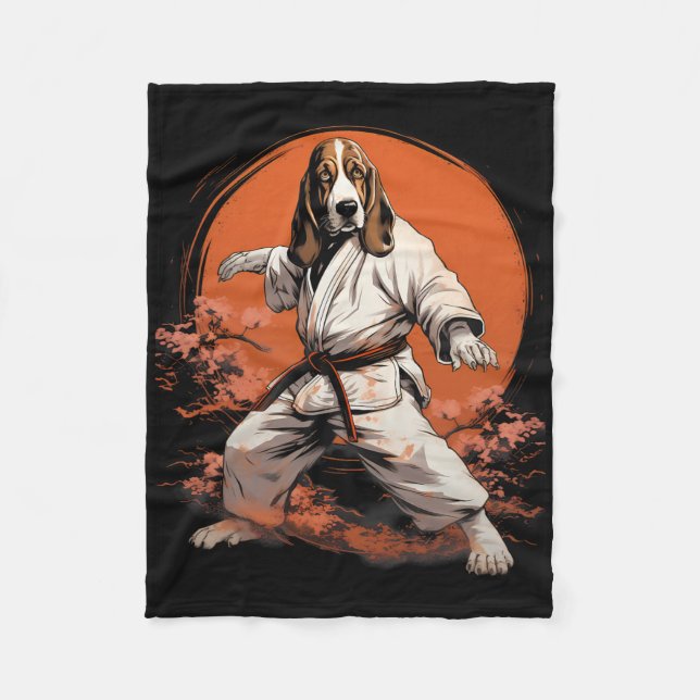 Couverture Polaire Mixed martial art Bet Hound Chien Karate (Devant)