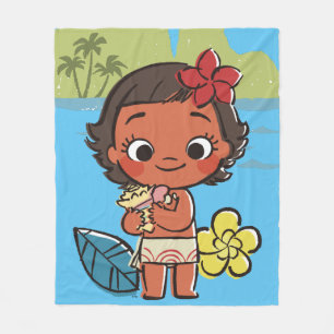 Couverture Polaire Moana   Île fille