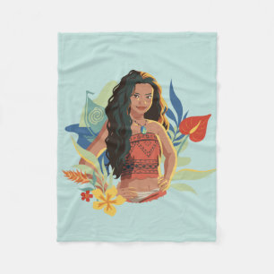 Couverture Polaire Moana Live Action Portrait de Canoë Tropical