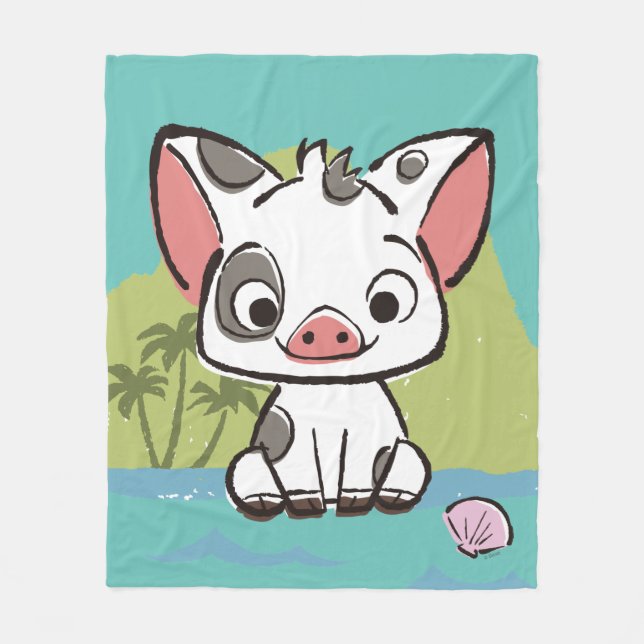 Couverture Polaire Moana | Pua Le Cochon À Voie De Pot (Devant)